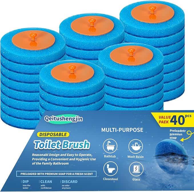 Pack of 40 disposable toilet brush refills, designed exclusively by Unknown