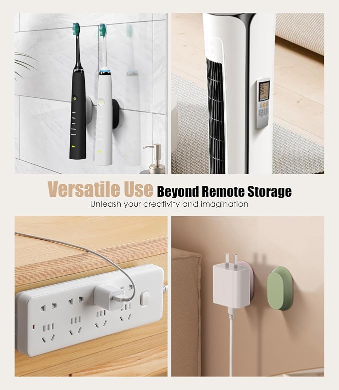 5 Pack Magnetic Remote Control Holder Wall Mount, Upgraded No Drill - Image 6