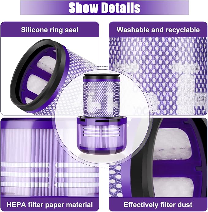 2 Pack Filter Replacements for Dyson V12 Detect Slim Animal Slim+ Cordless V12 - Image 3