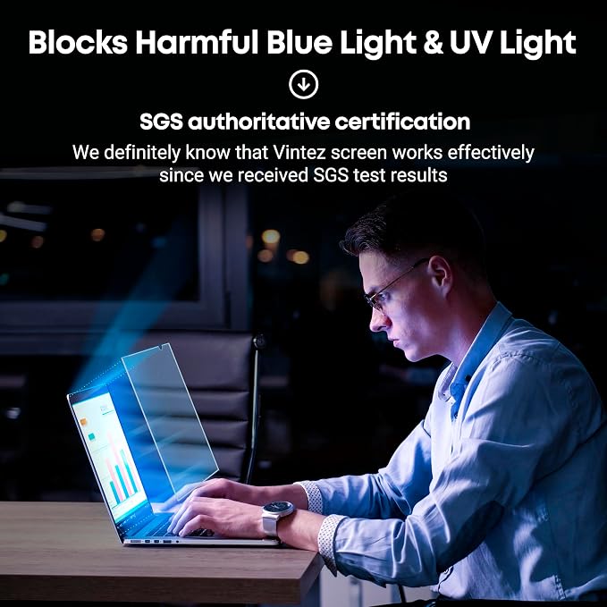 VINTEZ 14 inch Blue Light Blocking Screen Protector Panel - Image 5