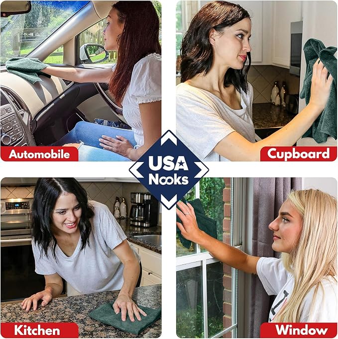 USANOOKS Premium 300GSM Microfiber Cleaning Cloth - Image 7