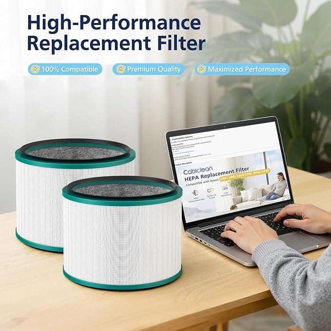 2-Pack HP01 HP02 HEPA Filter Compatible - Image 8