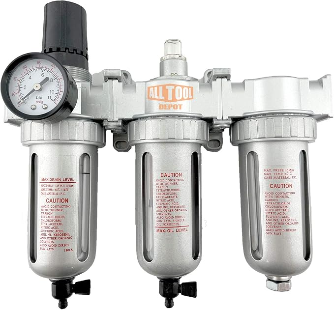 1/4" NPT MID FLOW Filter Regulator Coalescing Desiccant Dryer System by AllToolDepot