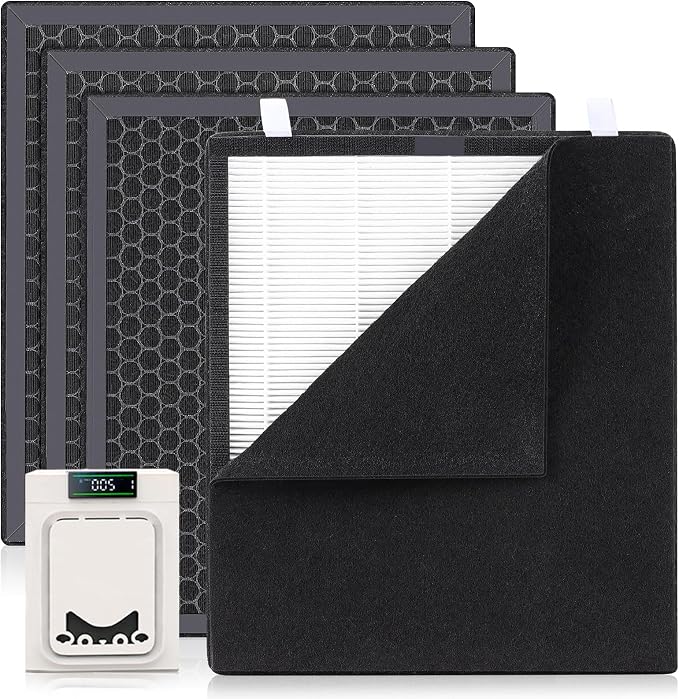 4 Pack PP02 Replacement Filter For Oneisall PP02 Pet Air Purifier | 3-Stage by Unknown