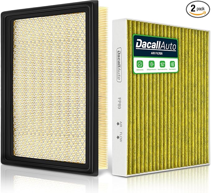 Engine & Cabin Air Filter Set for Ford Explorer 2.3L/3.0L; for Lincoln Aviator by Dacall