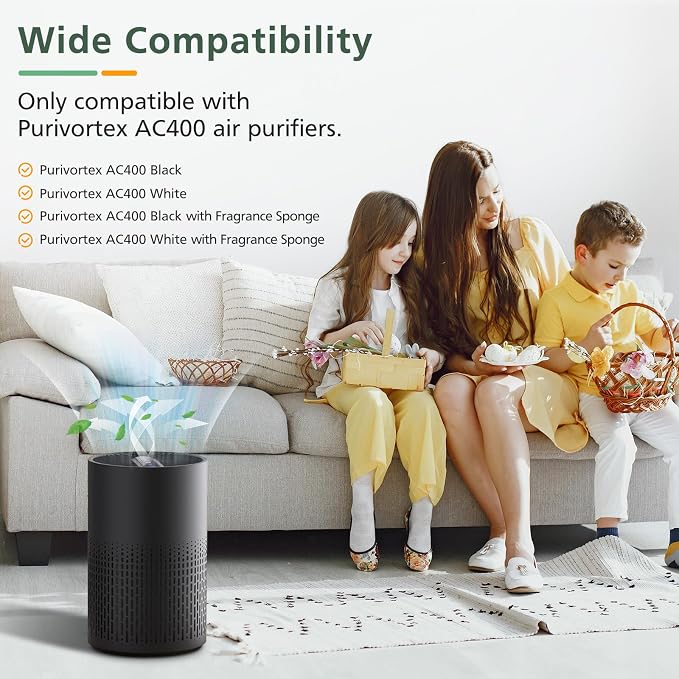 2 Pack AC400 Air Purifi-ers Replacement Filt-er - Image 3