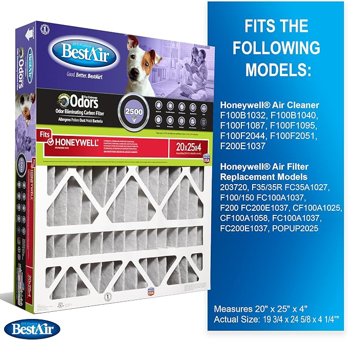 BestAir PFHW2025-11CR AC Furnace Air Filter, MERV 11, Removes Allergens & - Image 5