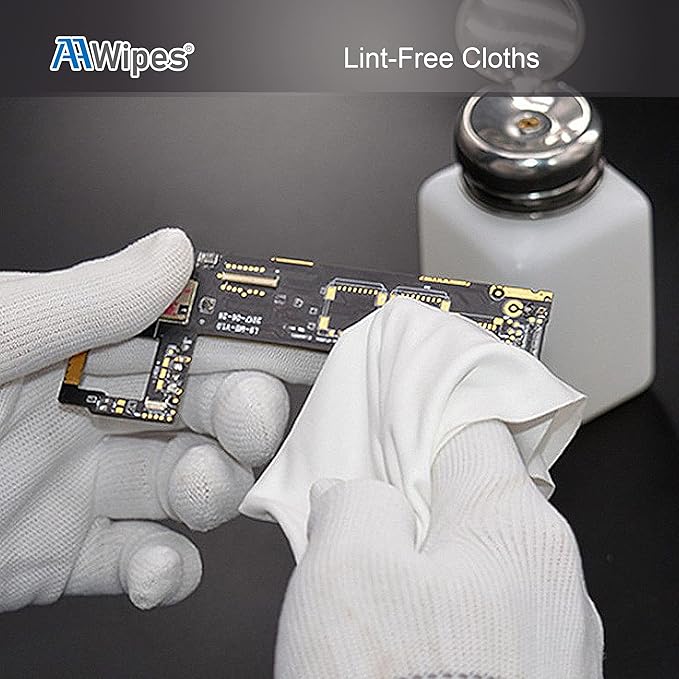 AAwipes Cleanroom Polyester Wipers 12"x12" Double Knit 100% Polyester Wipes - Image 3