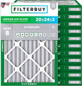Filterbuy 20x24x2 Air Filter MERV 8 Essential Dust & Allergy Defense, by Filterbuy