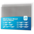 AMZDEPOT 4 Pack 11x14 Inch Wire Mesh, 20 Mesh Stainless Steel Mesh, Never Rust by AMZDEPOT