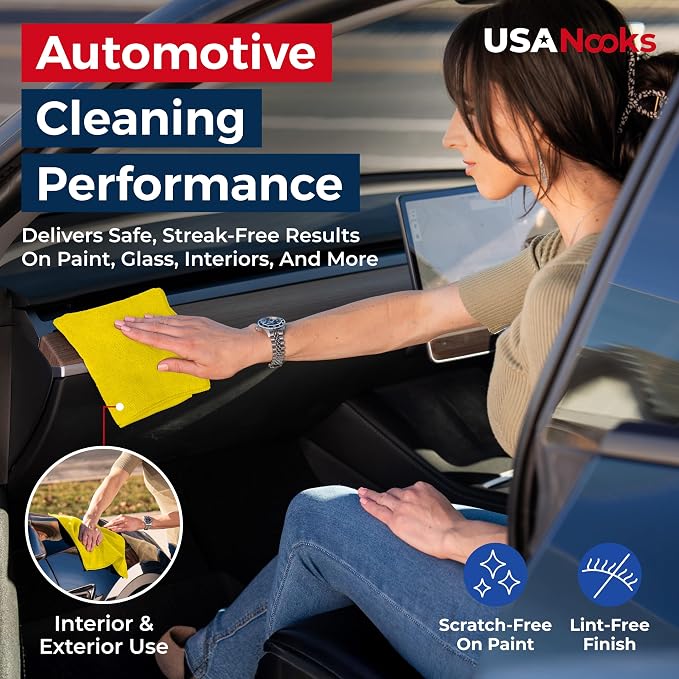 USANOOKS Microfiber Cleaning Cloth Yellow - Image 5