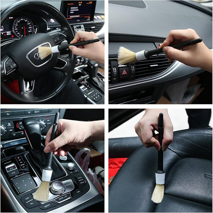 HMPLL 10pcs Car Detailing Kit, Premium Detailing Brush Set Includes 5 Soft Car - Image 5