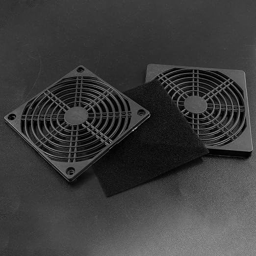 4 Pcs Black Cooling Fan Filter 120 mm Square Plastic Case Fan Filter Cover PC - Image 4