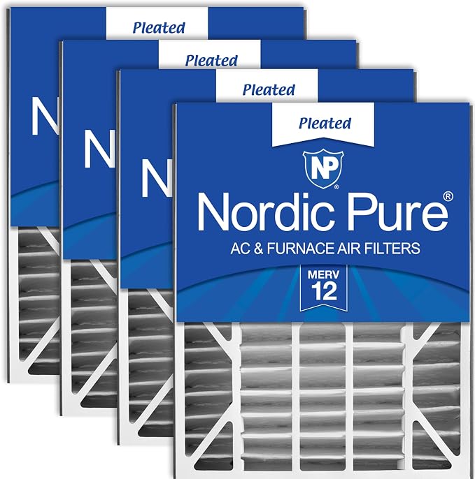 Nordic Pure 20x25x5 Air Bear Replacement 259112-102 MERV 12 Air Filters 4 Pack by NordicPure
