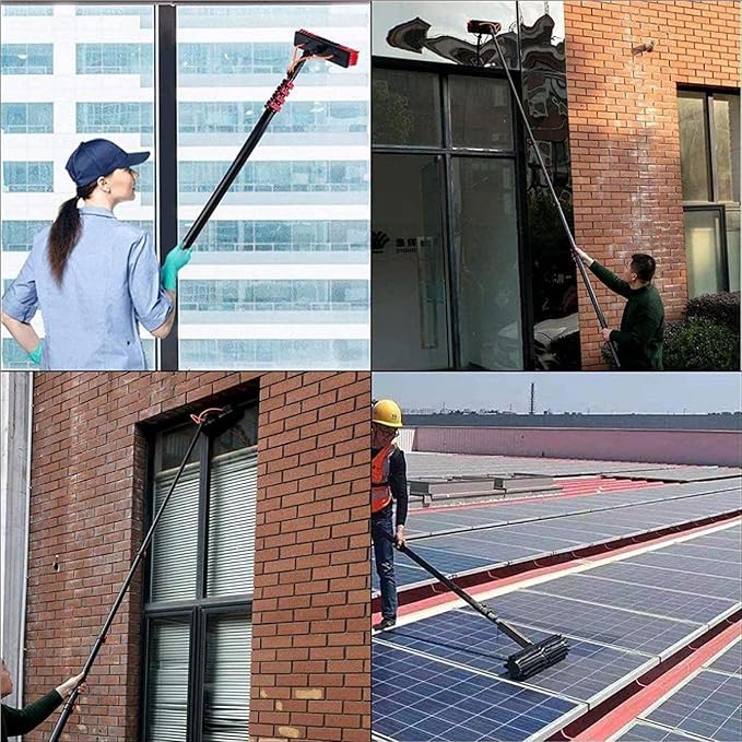 Spray Bar Kit Window Cleaning Brush, Outdoor Window Glass Solar Panel Cleaning - Image 2