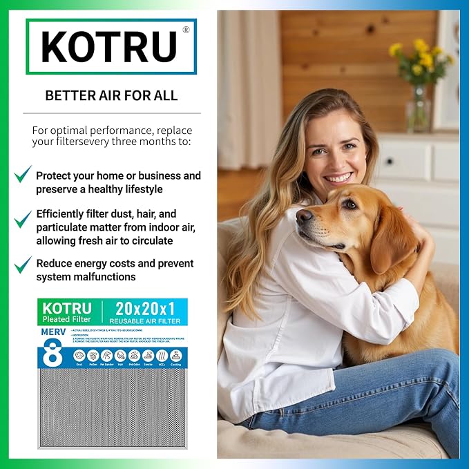 20x20x1 Air Filter, Reusable Air Filter - Image 3