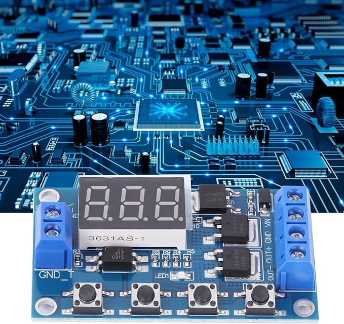 DC 5-36V Timer Module, 60x34 mm Delay Timing Cycle Module, Delay Timer Relay - Image 5