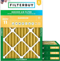 Filterbuy 10x17x2 Air Filter MERV 11 Superior Pet & Allergy Defense, by Filterbuy