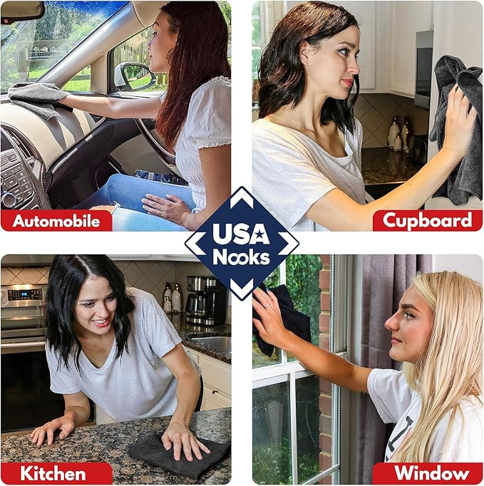 USANOOKS Premium 300GSM Microfiber Cleaning Cloth - Image 7