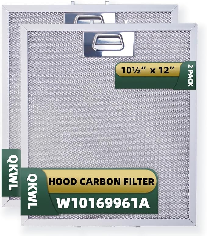 Upgraded 5-Layer Aluminum W10169961 Range Hood Filter 10.5x12in 2 Pack | by Unknown