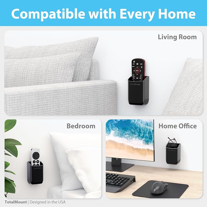 TotalMount Hole-Free Remote Control Holder – Eliminates Need to Drill Holes in - Image 6