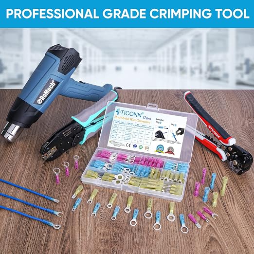 TICONN 120Pcs Heat Shrink Wire Connectors, Waterproof Automotive Marine - Image 9