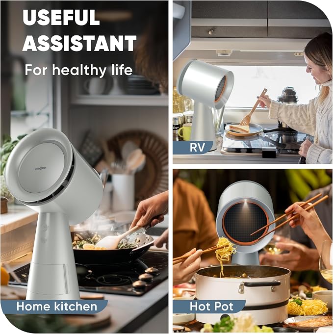 BREETEE Portable Range Hood Kitchen–5-Layer Filter Compact Desktop Exhaust Fan - Image 4