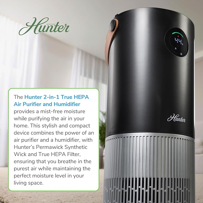 Hunter Fan Company Humidifier and Air Purifier In One, Advanced Filtration Air - Image 2