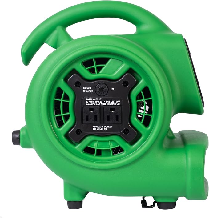 XPOWER P-230AT Mini Mighty 1/4 HP 925 CFM Centrifugal Air Mover, Carpet Dryer - Image 2