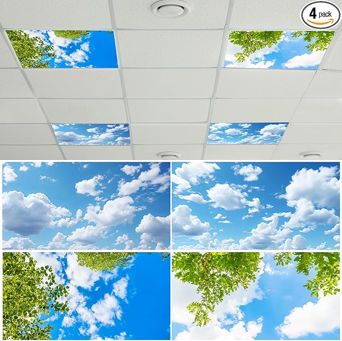 Wiooffen 4 Pcs Fluorescent Light Covers by Wiooffen