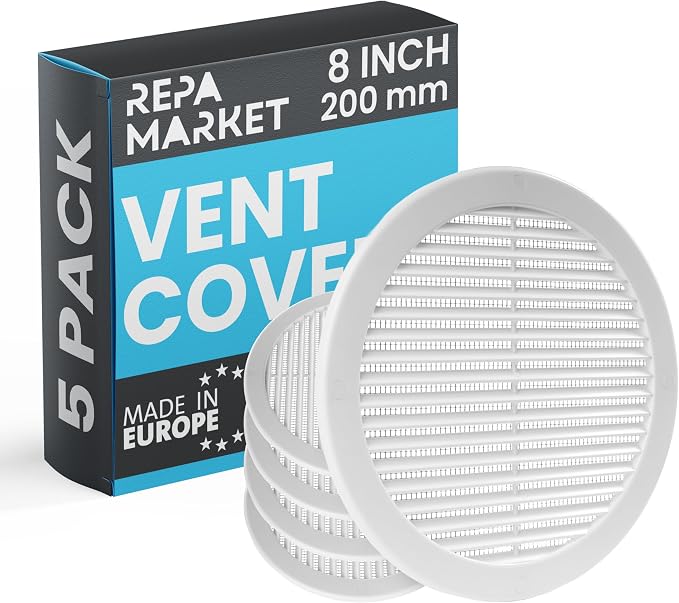 Repa Market 8 Inch White Round Air Vent Cover by RepaMarket