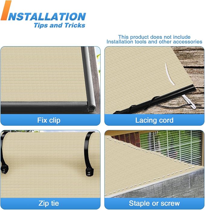TANG Sun Shade Fabric Roll 8'x96' Shade Cloth - Image 5