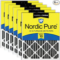 Nordic Pure 16x25x4 Pleated MERV 10 Plus Carbon Air Filters 6 Pack | Actual by NordicPure