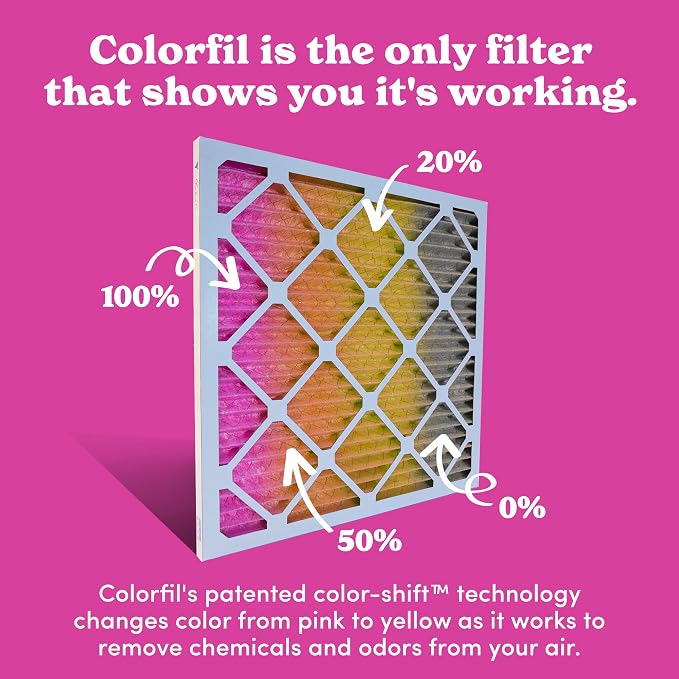 18x18x1 Air Filter by Colorfil | Color Changing Filters - Image 4
