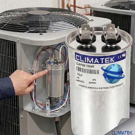 ClimaTek 70 MFD 370/440 Volt VAC Run Round Capacitor CAP99-7004R - Image 4