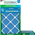 Filterbuy 11.25x23.25x1 Air Filter MERV 13 Optimal Smoke & Allergy Defense by Filterbuy