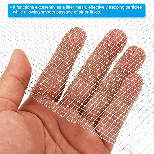 PATIKIL 304 Stainless Steel Wire Mesh Screen, 8 Mesh Woven Air Vent Filter Mesh - Image 4