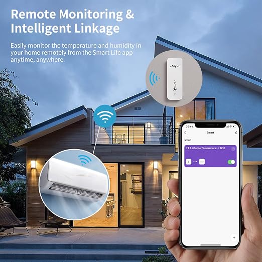 eMylo WiFi Hygrometer Indoor Thermometer Room Thermometer and Humidity Meter - Image 6