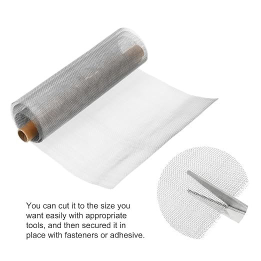 PATIKIL 304 Stainless Steel Wire Mesh Screen, 30 Mesh Woven Air Vent Filter - Image 3