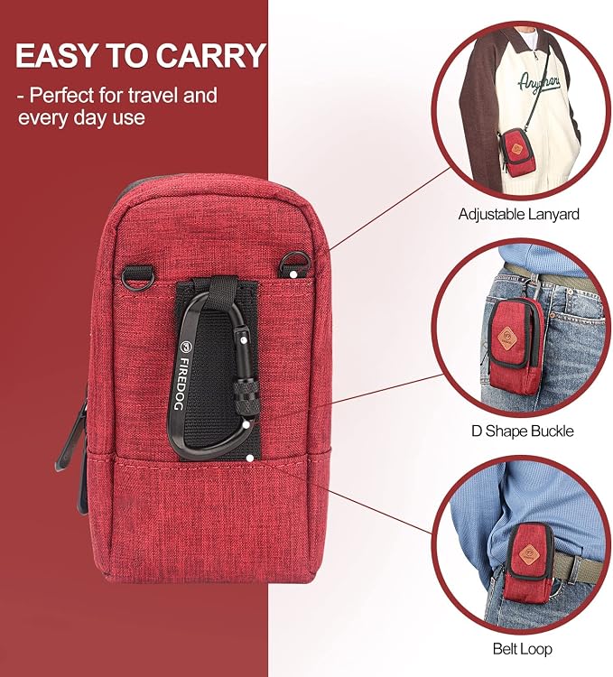 FIREDOG Smell Proof Bag, Odor Proof Pouch Mini Crossbody Bags - Image 6
