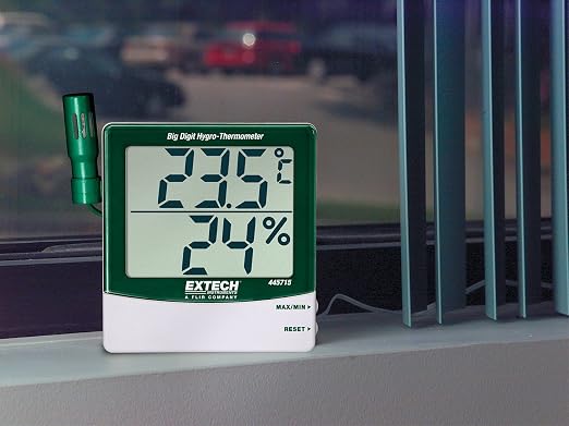 Extech 445715 Big Digit Remote-Probe Hygro-Thermometer | 10-99%RH, -10 to 60C - Image 2