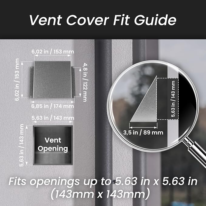 Repa Market 6 x 6 Inch Galvanized Steel Vent Cover - Image 2
