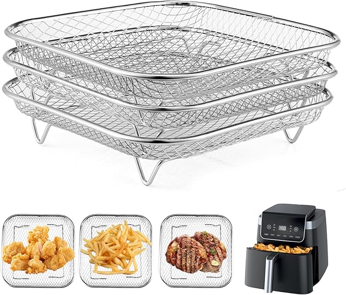 Square Air Fryer Rack Compatible by Fondpen