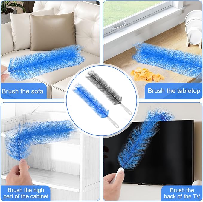 Yuanchu 2 Pcs Fan Cleaner Brushes, Bendable Fan Cleaning Brush Cobweb Duster - Image 7