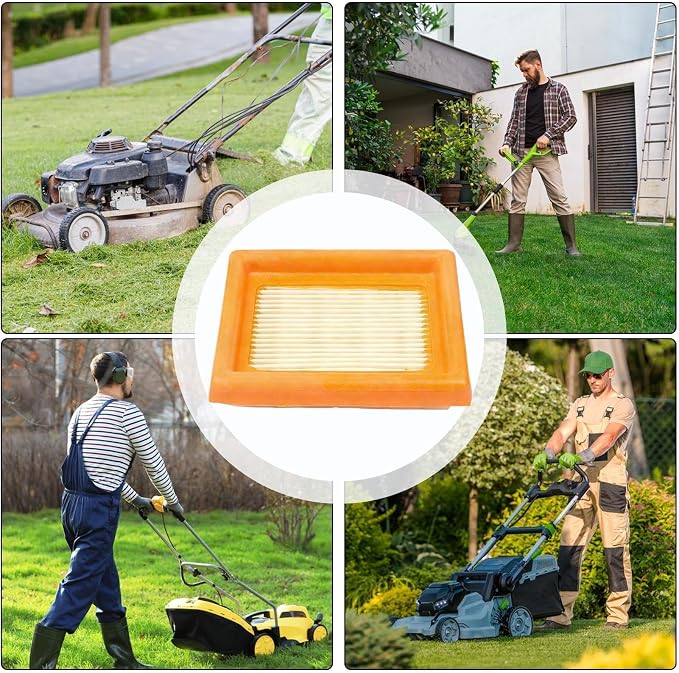 Mower Air Filter, Lawn Trimmer Part, Garden Intake Purification | 3.43x2.76in - Image 4