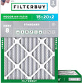 Filterbuy 15x20x2 Air Filter MERV 8 Essential Dust & Allergy Defense, by Filterbuy