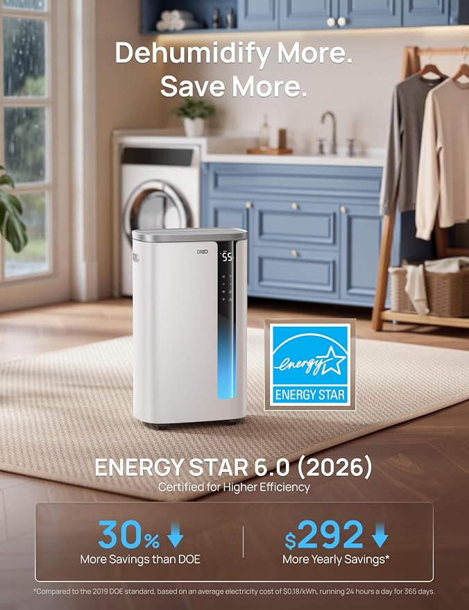 DREO Max 73 Pint Smart Dehumidifier, 7L Large Water Tank, Quiet 42dB - Image 3