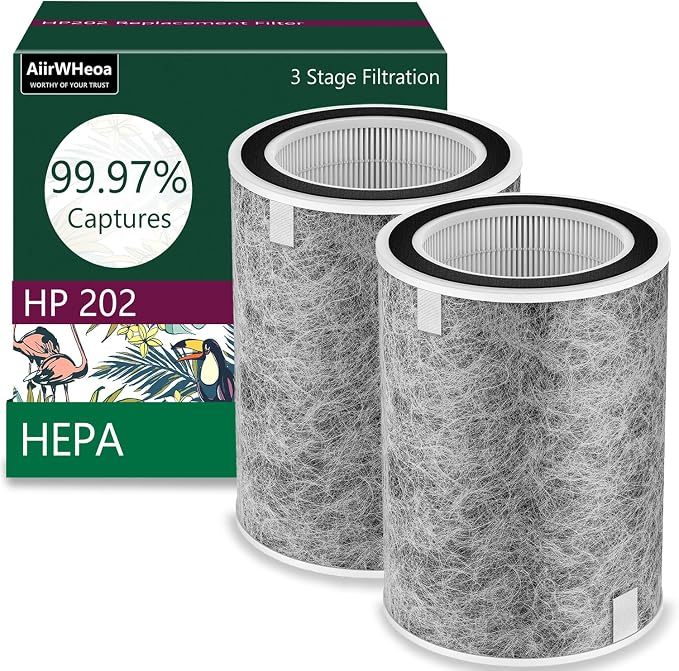 2 Pack HP201 HP302 Replacement Filter Compatible by AiirWHeoa