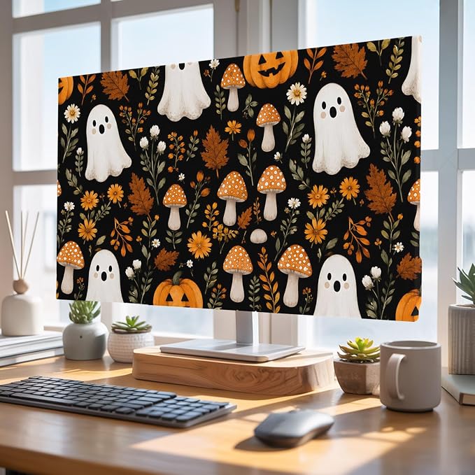 Halloween Cute Ghosts Indoor TV Cover, Elastic TV Screen Protector Small - Image 4