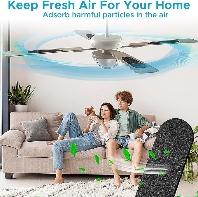 Ceiling Fan Air Filter -10 Pack Activated Coconut Shell Carbon Unscented Air - Image 6